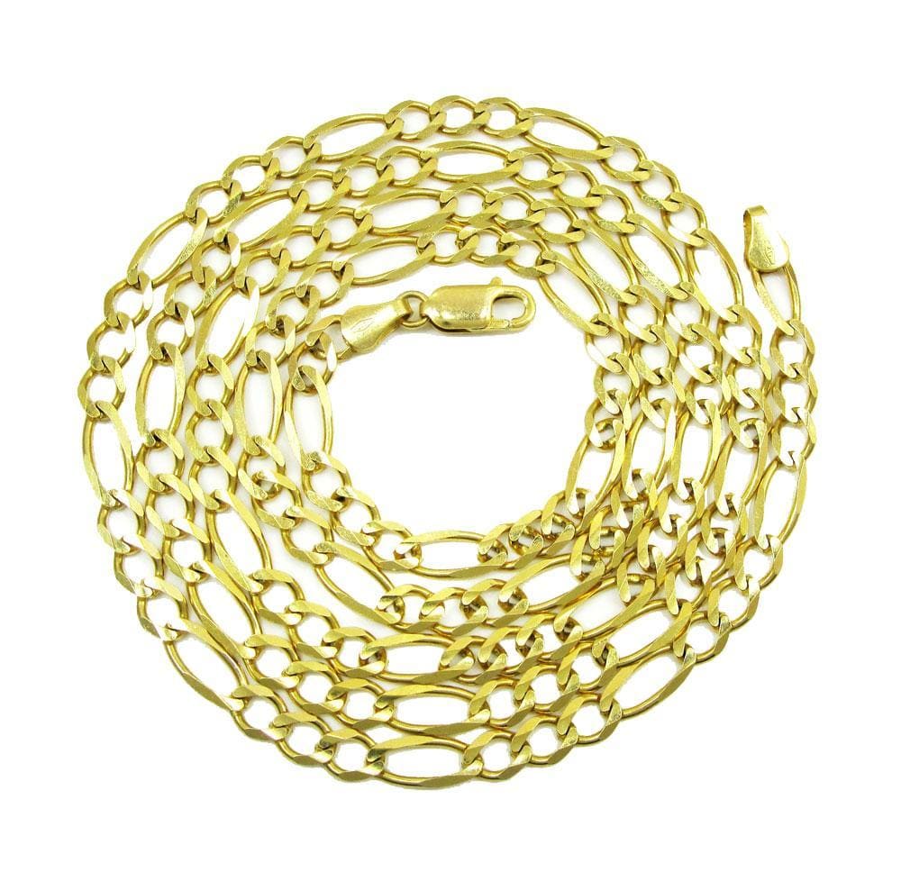 5.5MM 10K Yellow Gold Figaro Link Chain Necklace, Chain, Jawa Jewelers, Jawa Jewelers