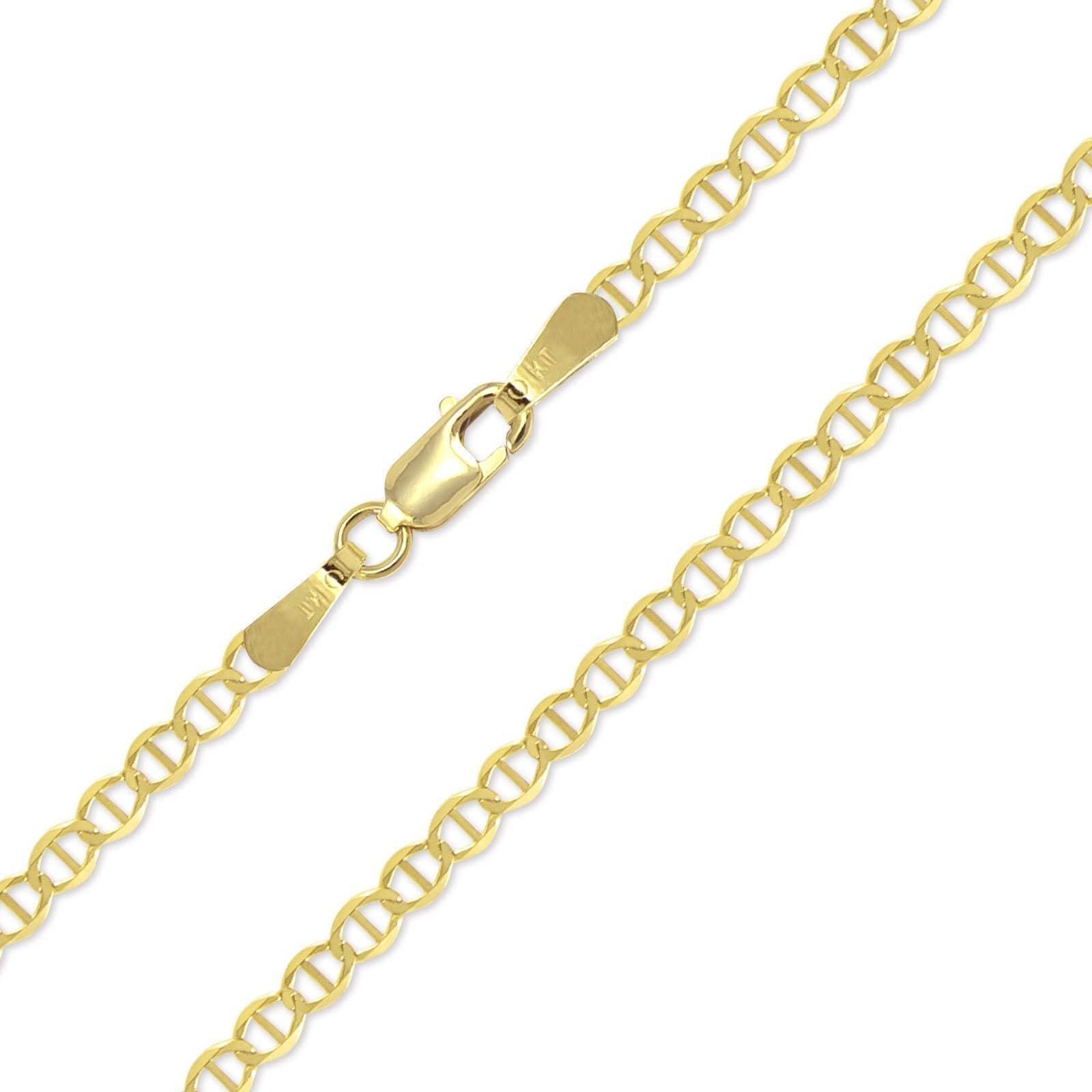 3MM 10K Yellow Gold Hollow Mariner Link Chain, Chain, Jawa Jewelers, Jawa Jewelers