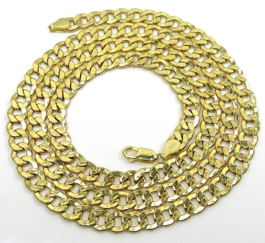 Yellow Gold Cuban Link Chain Bracelet