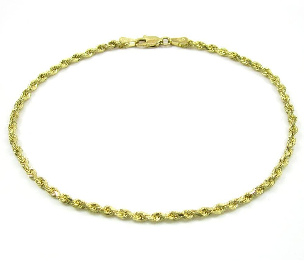 Yellow Gold Rope 2.5MM Bracelet