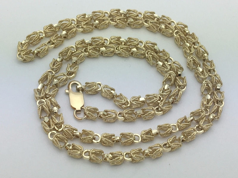 8MM Womens 10K Yellow Gold Turkish Style Link Chain Necklace 26"-32" Inches, Chain, Jawa Jewelers, Jawa Jewelers