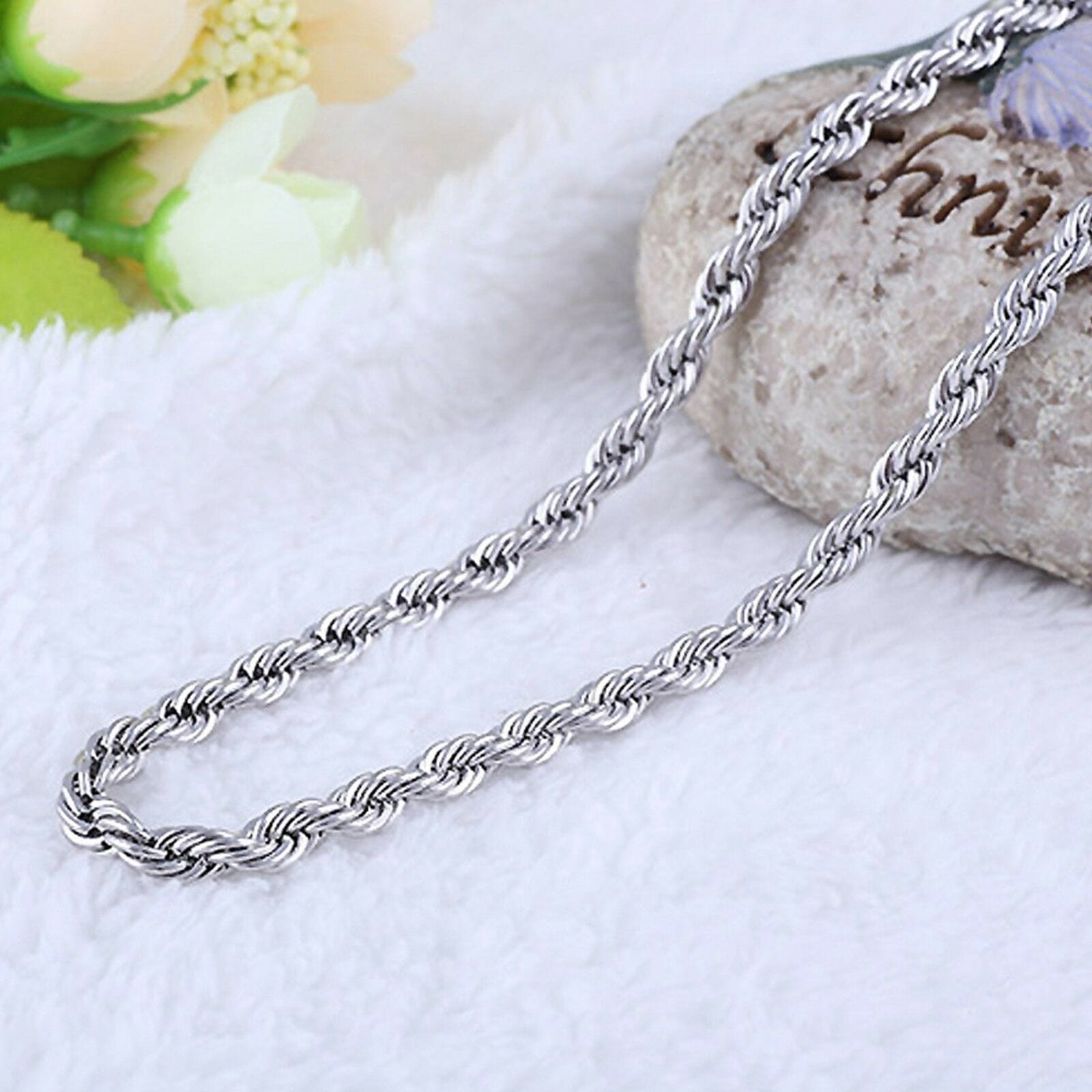 925 Sterling Silver 2MM Rope Chain Necklace
