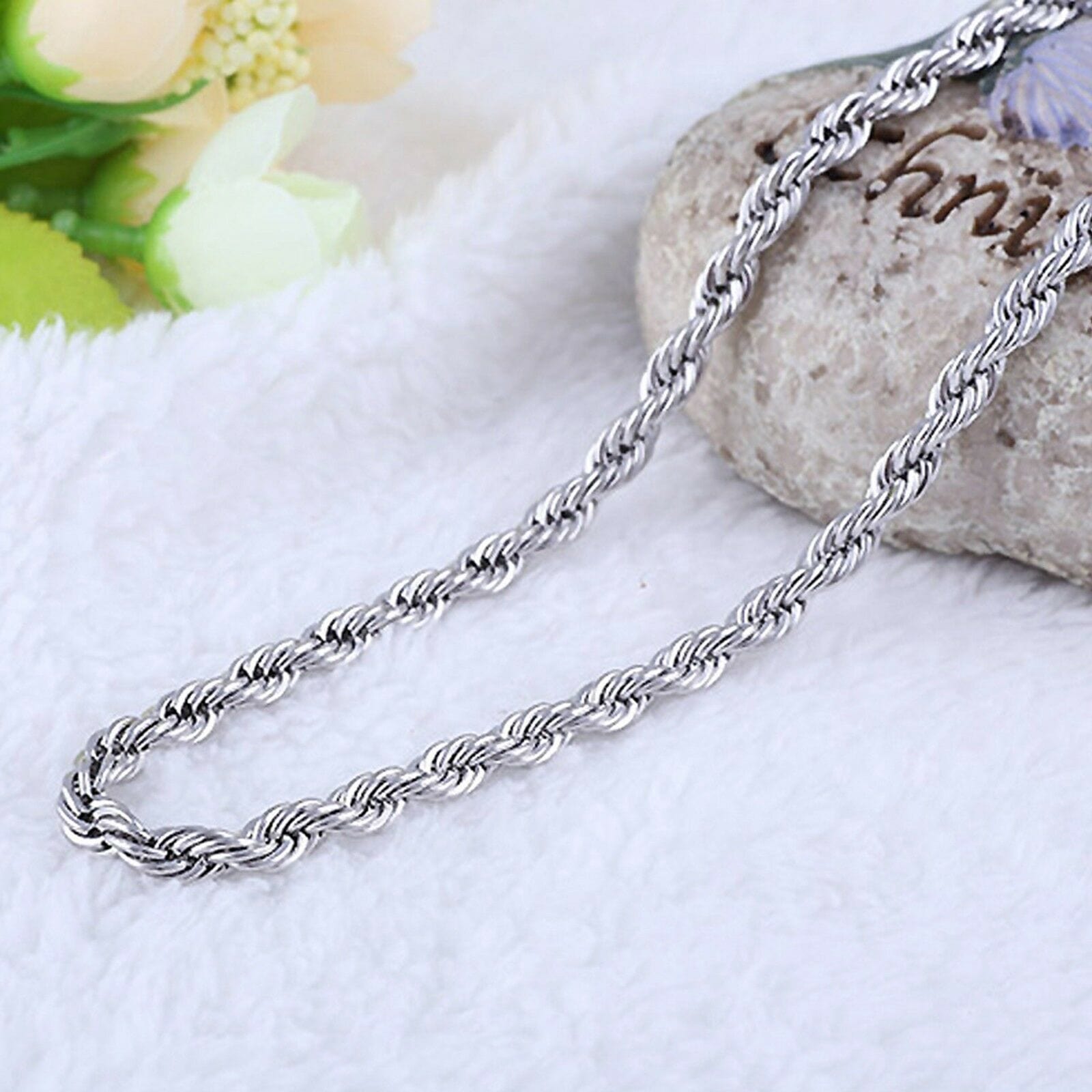 925 Sterling Silver 2MM Rope Chain Necklace - Jawa Jewelers