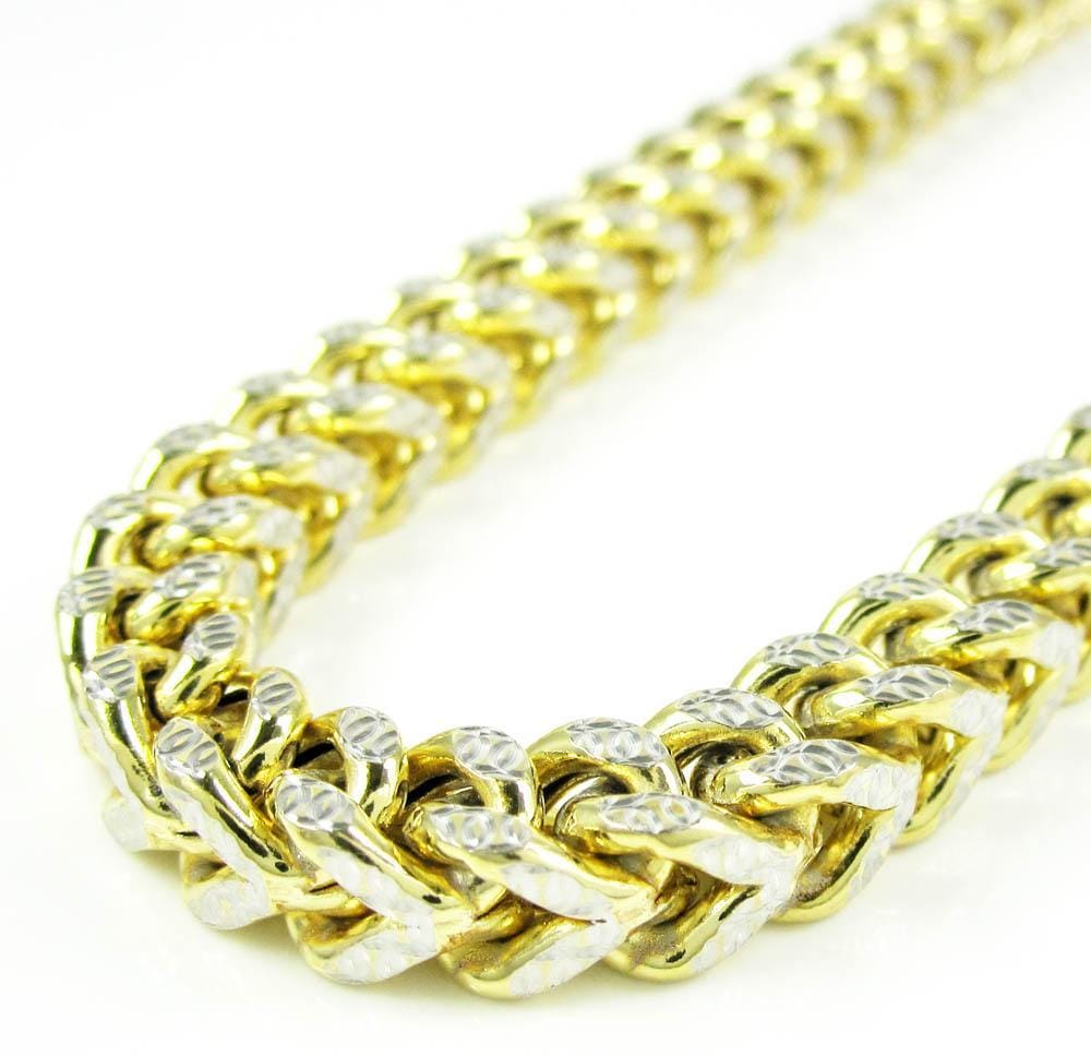 Yellow Gold Pave Franco Chain