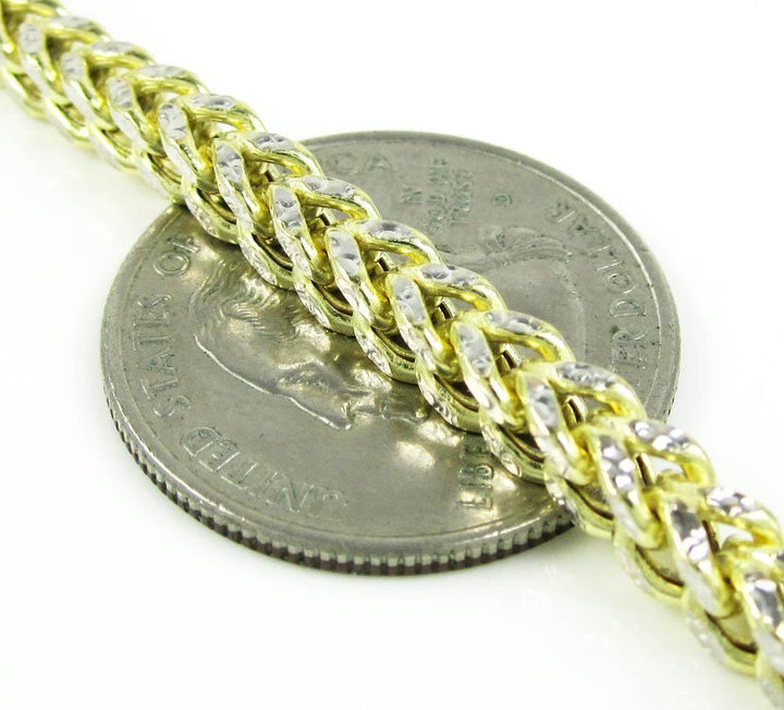 yellow Gold Pave Franco Chain