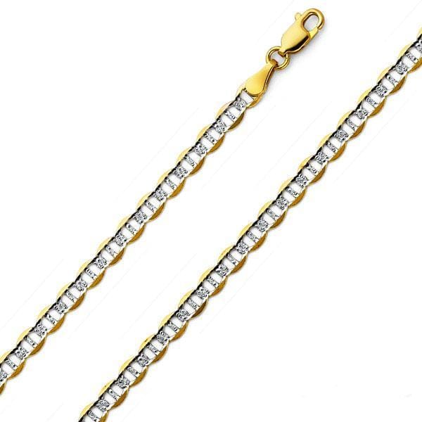 2.5MM 10K Yellow Gold Pave Mariner Link Chain, Chain, Jawa Jewelers, Jawa Jewelers