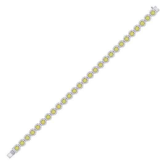 14k white gold diamond bracelet