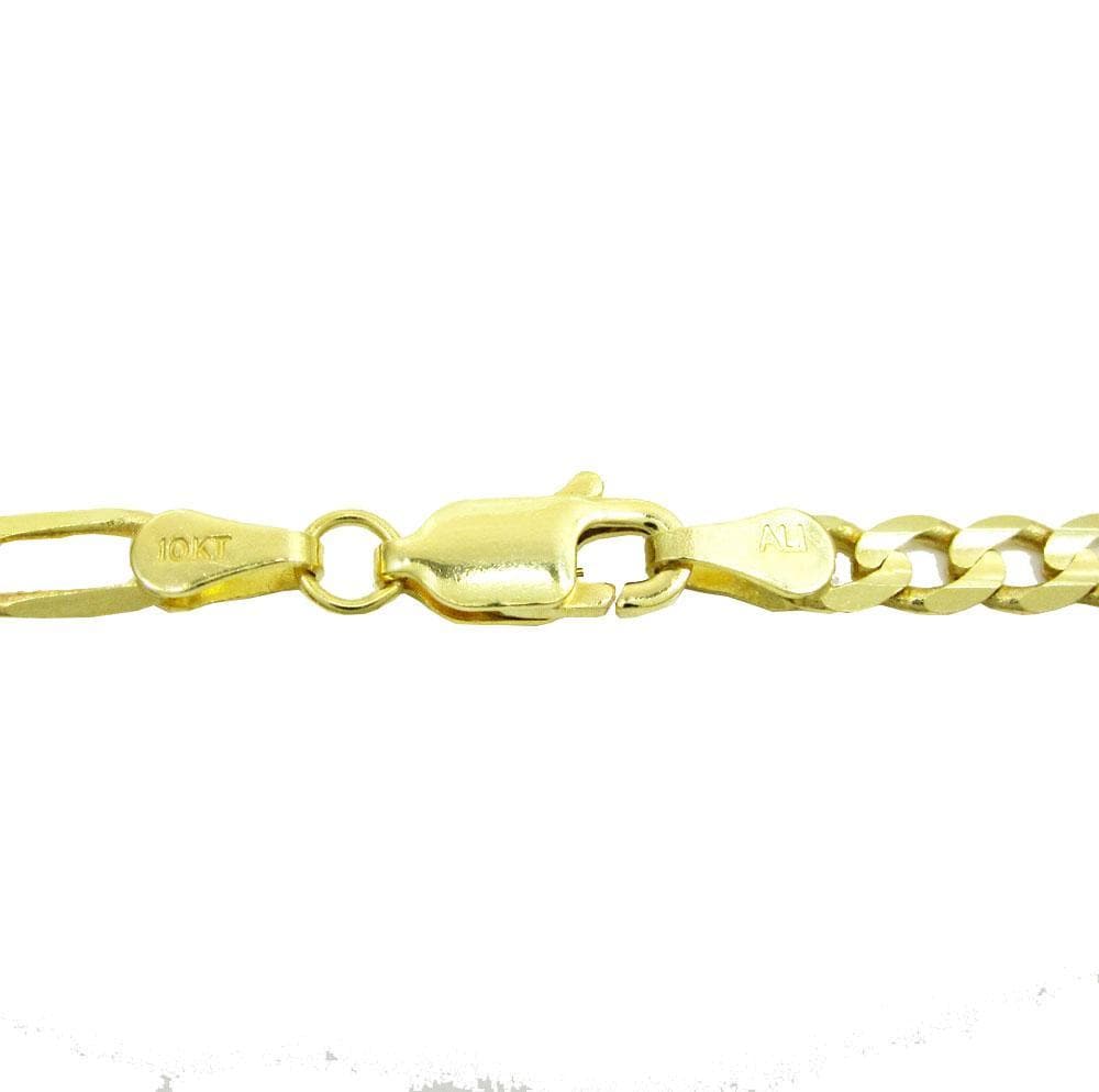 3MM 10K Yellow Gold Figaro Link Chain Necklace, Chain, Jawa Jewelers, Jawa Jewelers