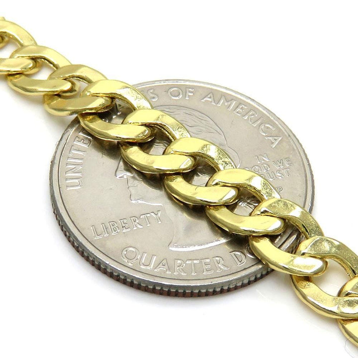 7.5MM 10K Yellow Gold Hollow Cuban Chain, Chain, Jawa Jewelers, Jawa Jewelers