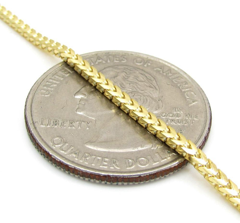 2MM solid gold figaro chain