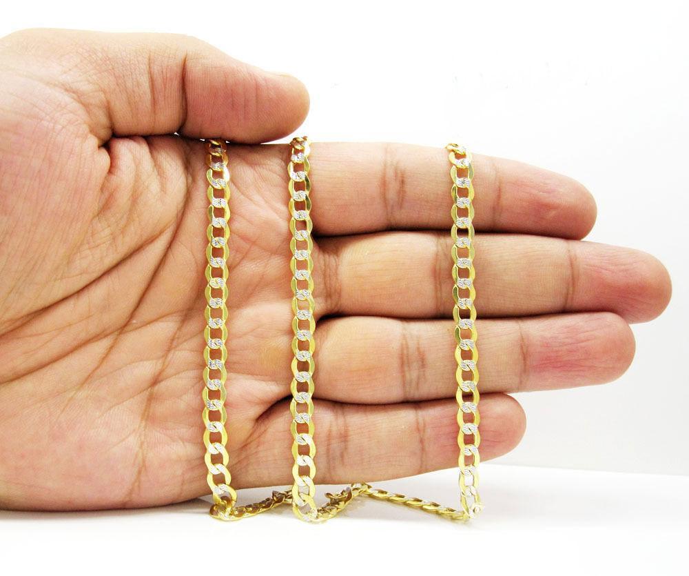 5.5MM 14K Yellow Gold Pave Cuban Chain Necklace, Chain, Jawa Jewelers, Jawa Jewelers