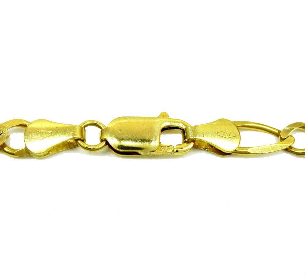 7.5MM 10K Gold Hollow Figaro Link Chain, Chain, Jawa Jewelers, Jawa Jewelers