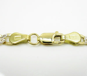 3.5MM 10K Yellow Gold Pave Cuban Chain Necklace, Chain, Jawa Jewelers, Jawa Jewelers