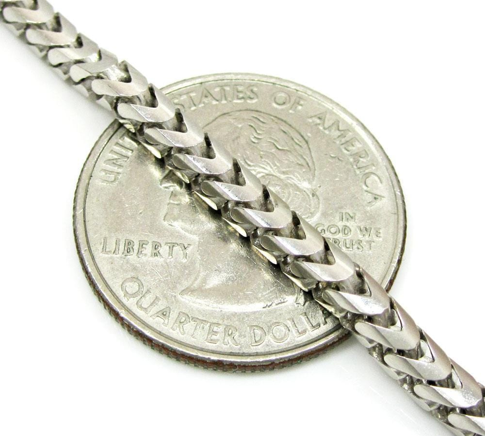 4.5mm white gold diamond cut rope chain
