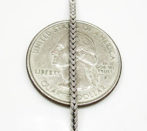 1.8MM white gold diamond cut franco chain
