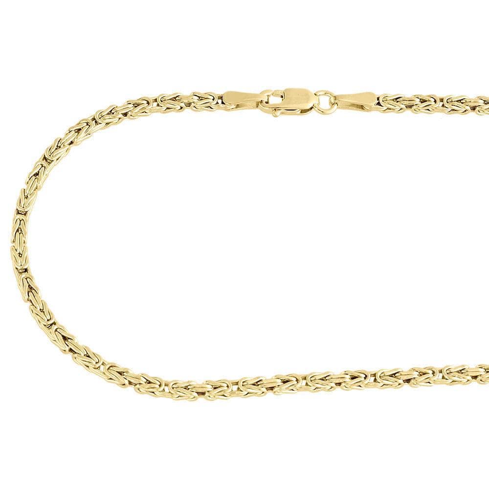 gold pave byzantine chain