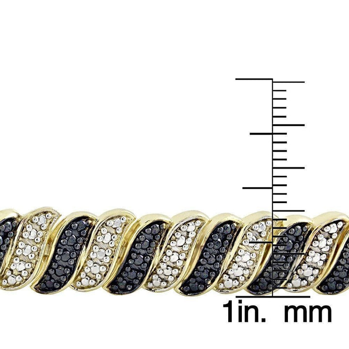14K Yellow Gold Plated 1.00CT Diamond Tennis Bracelet, Bracelets, Jawa Jewelers, Jawa Jewelers