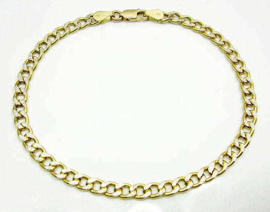 4.5MM 10K Yellow Gold Hollow Pave Cuban Chain, Chain, Jawa Jewelers, Jawa Jewelers