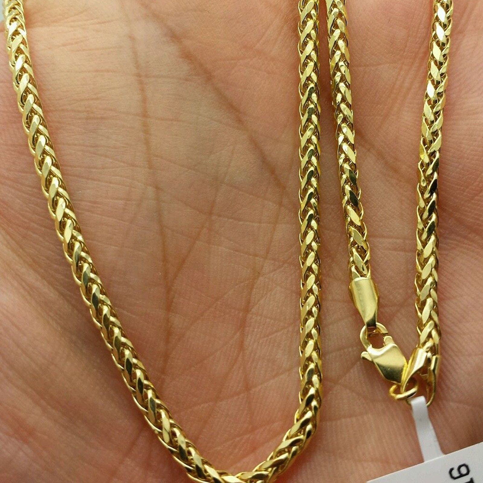 3mm gold franco chain on hand 