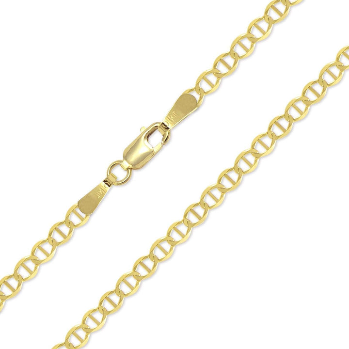 4MM 10K Yellow Gold Hollow Mariner Link Chain, Chain, Jawa Jewelers, Jawa Jewelers