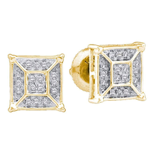 gold geometric studs earrings