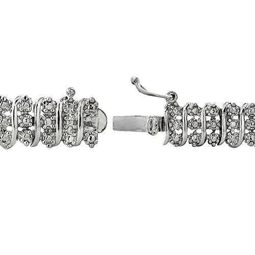 14K White Gold Finish 2.10 CT Diamond Tennis Bracelet 8", , Jawa Jewelers, Jawa Jewelers