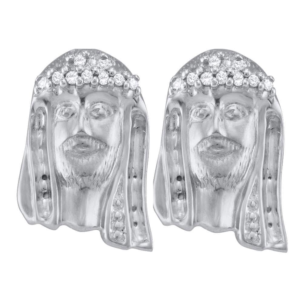 Jesus Diamond Stud Earrings