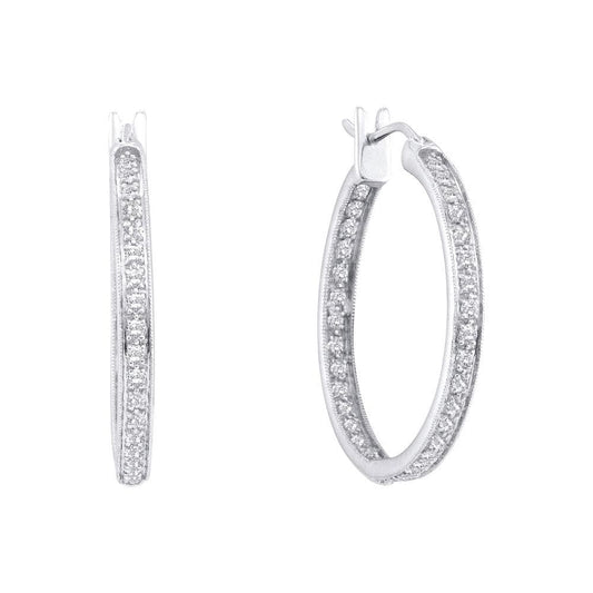 real diamond hoop earrings