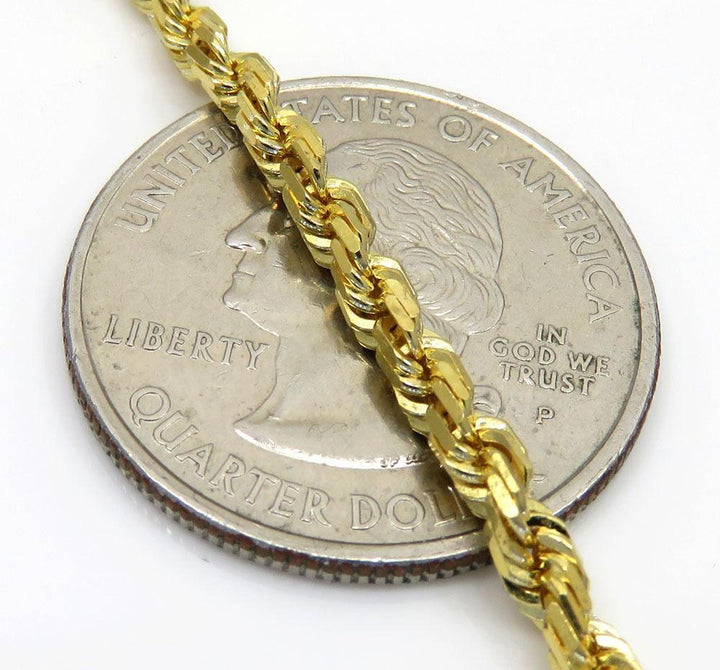 3mm gold Rope Chain Bracelet