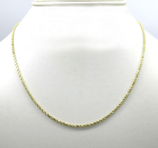 18 inch Yellow Gold Rope Chain