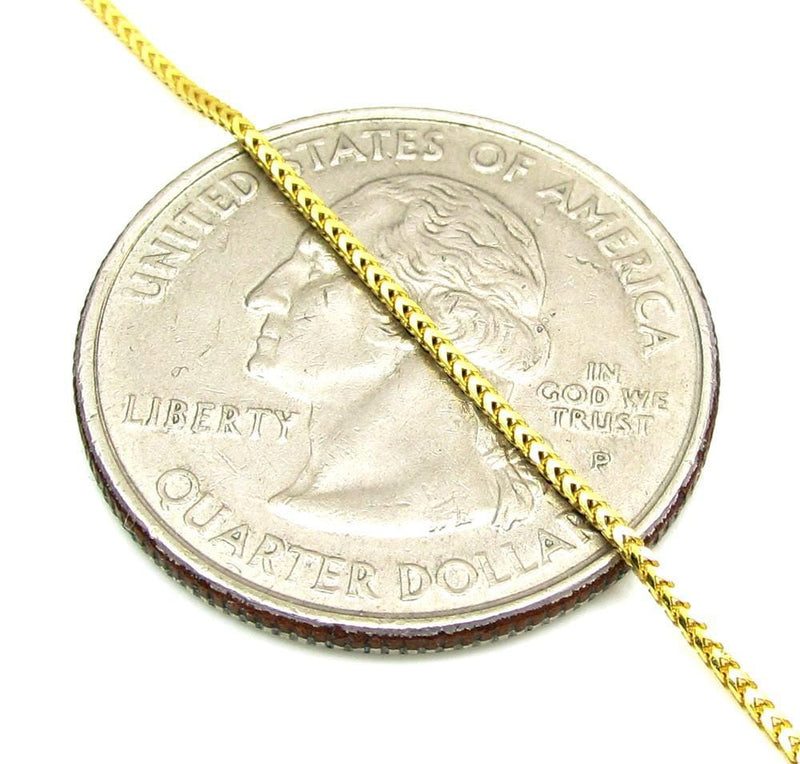 1.8MM Gold Diamond Cut Franco Chain