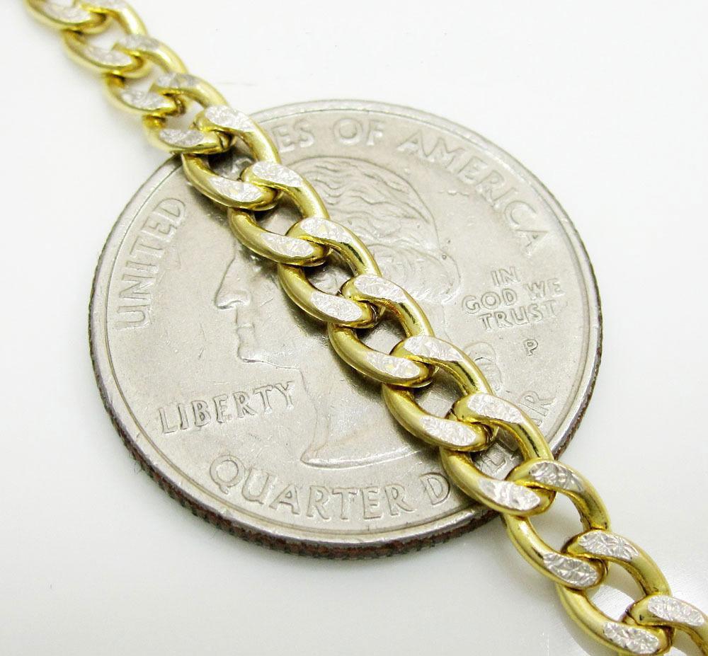 4.5MM 10K Yellow Gold Pave Cuban Chain Necklace, Chain, Jawa Jewelers, Jawa Jewelers