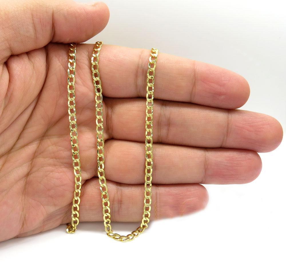 3.5MM 10K Yellow Gold Cuban Link Chain Necklace, Chain, Jawa Jewelers, Jawa Jewelers
