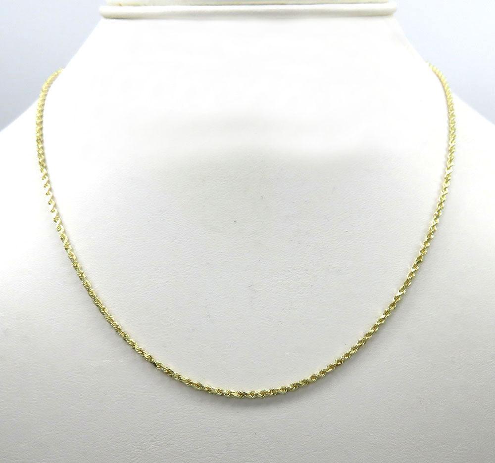 18 inch solid gold rope chain 14k