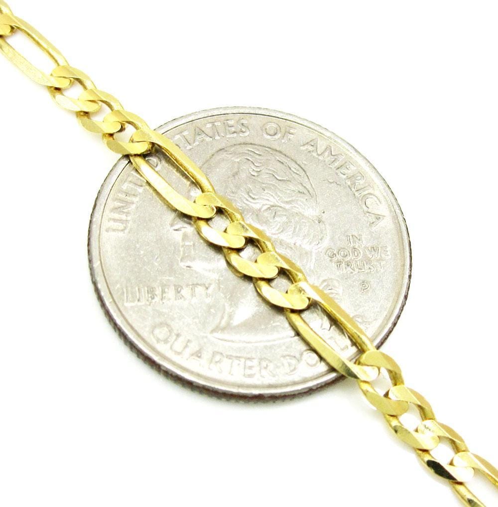 4.5MM 10K Yellow Gold Figaro Link Chain Necklace, Chain, Jawa Jewelers, Jawa Jewelers
