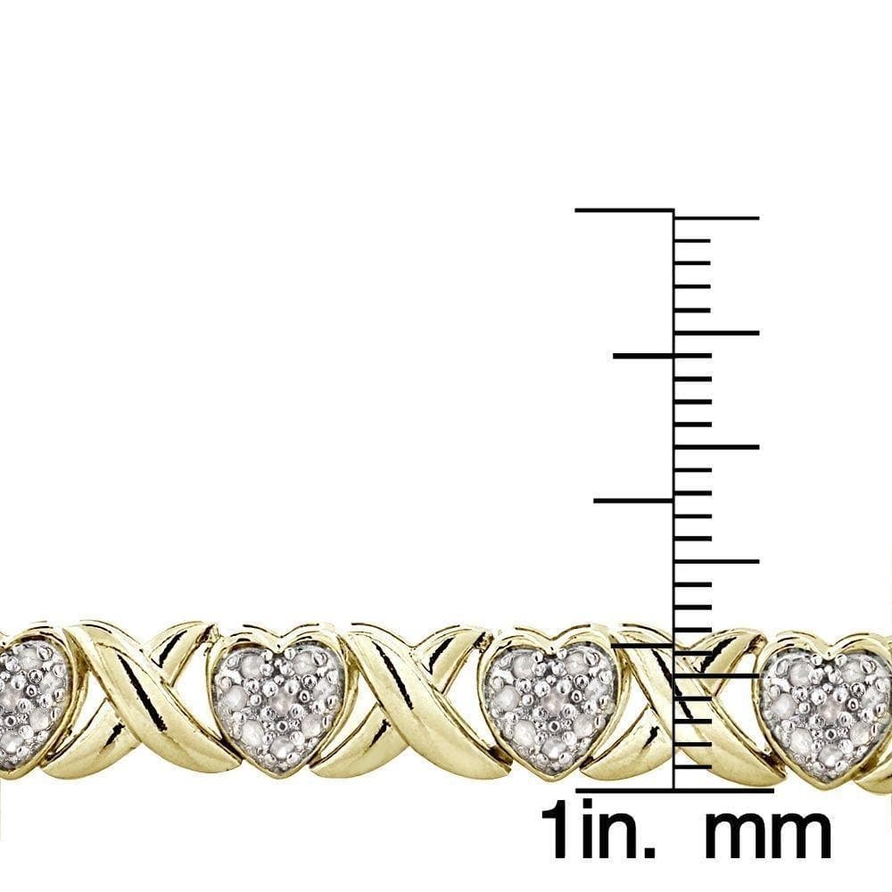 14K Yellow Gold Plated 0.50 CT Diamond Tennis Bracelet, Bracelets, Jawa Jewelers, Jawa Jewelers