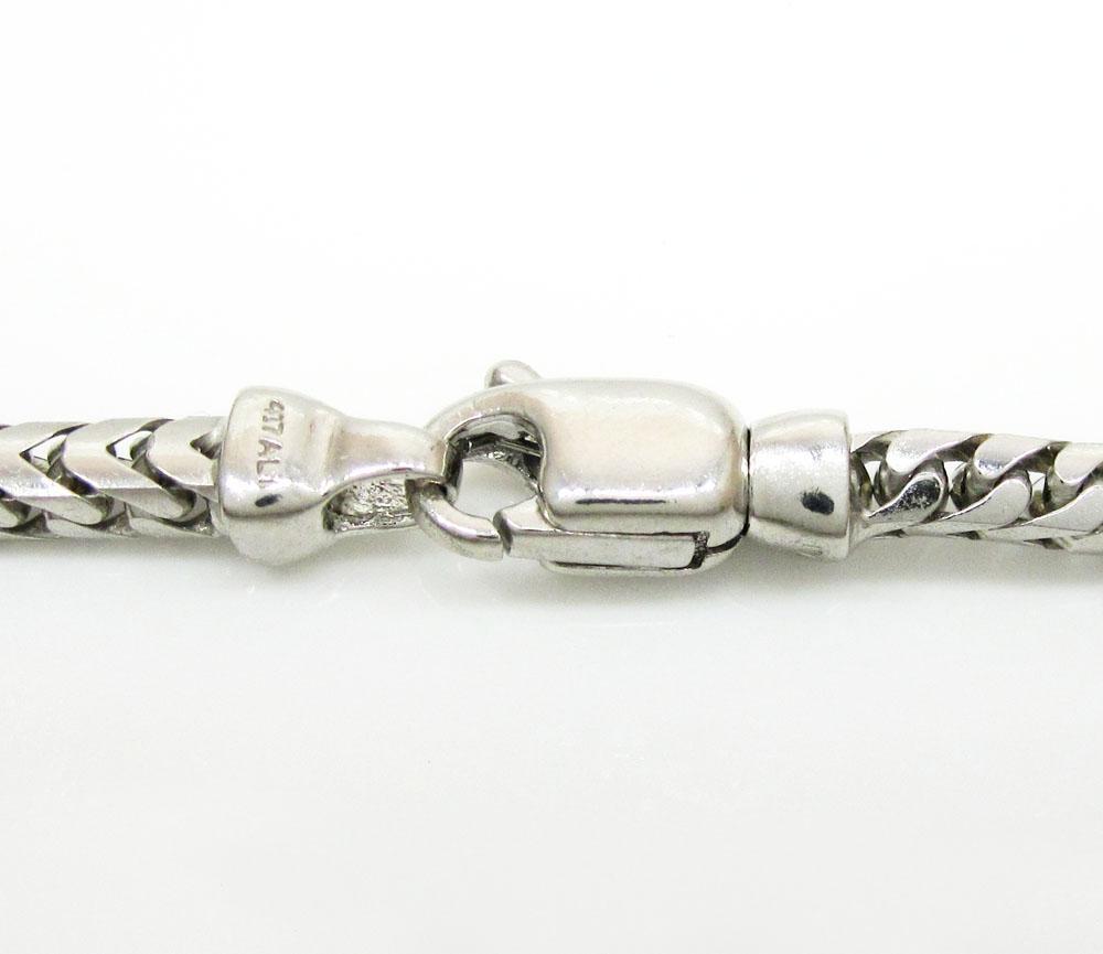 white gold franco chain Lobster Clasp