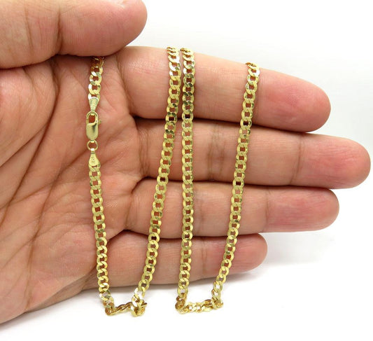 4.5MM 14K Yellow Gold Cuban Link Chain Necklace, Chain, Jawa Jewelers, Jawa Jewelers