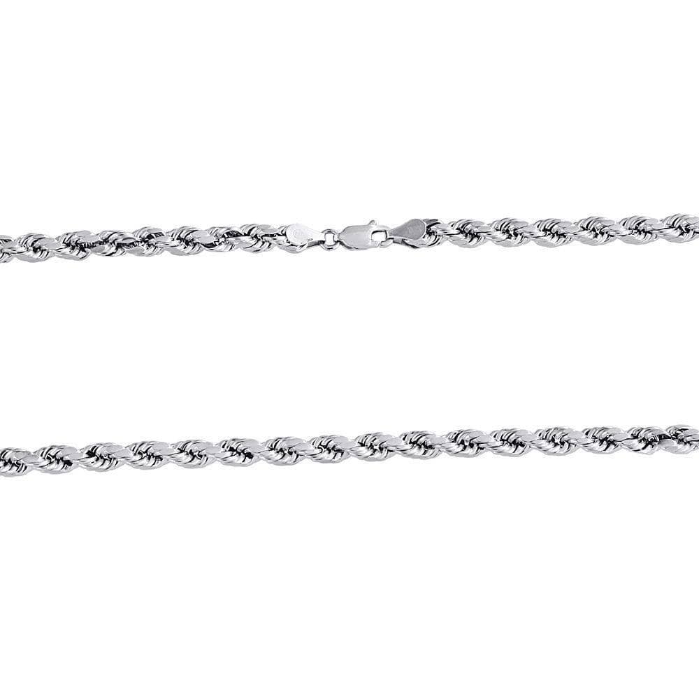 White 5mm Gold Rope Chain necklace