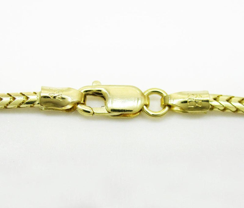 Yellow Gold Franco Chain lobster clasp