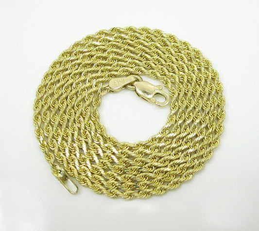 10K Yellow Gold Hollow Rope Chain