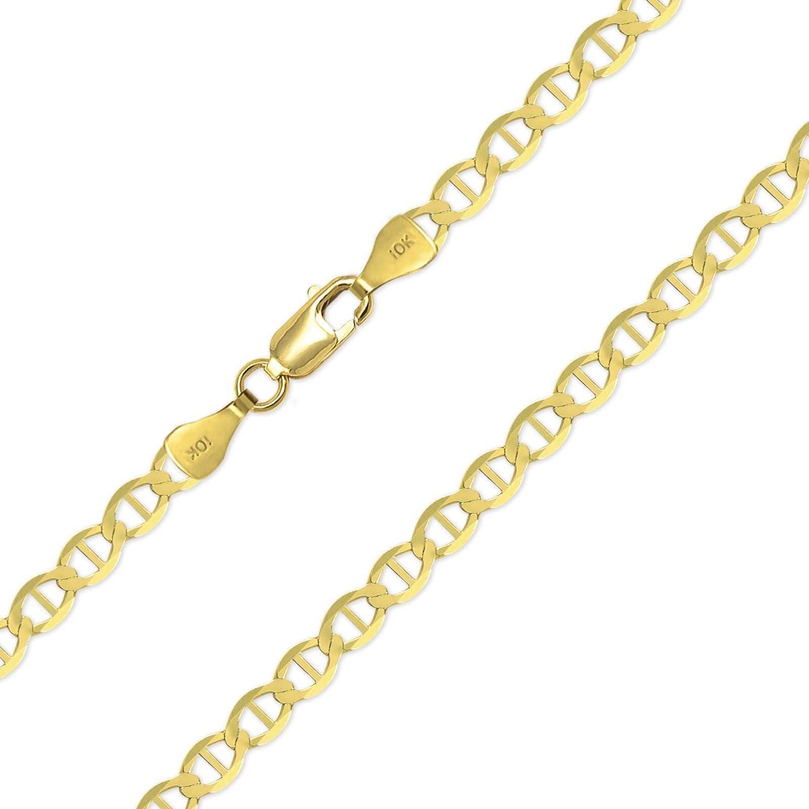 5MM 10K Yellow Gold Hollow Mariner Link Chain, Chain, Jawa Jewelers, Jawa Jewelers