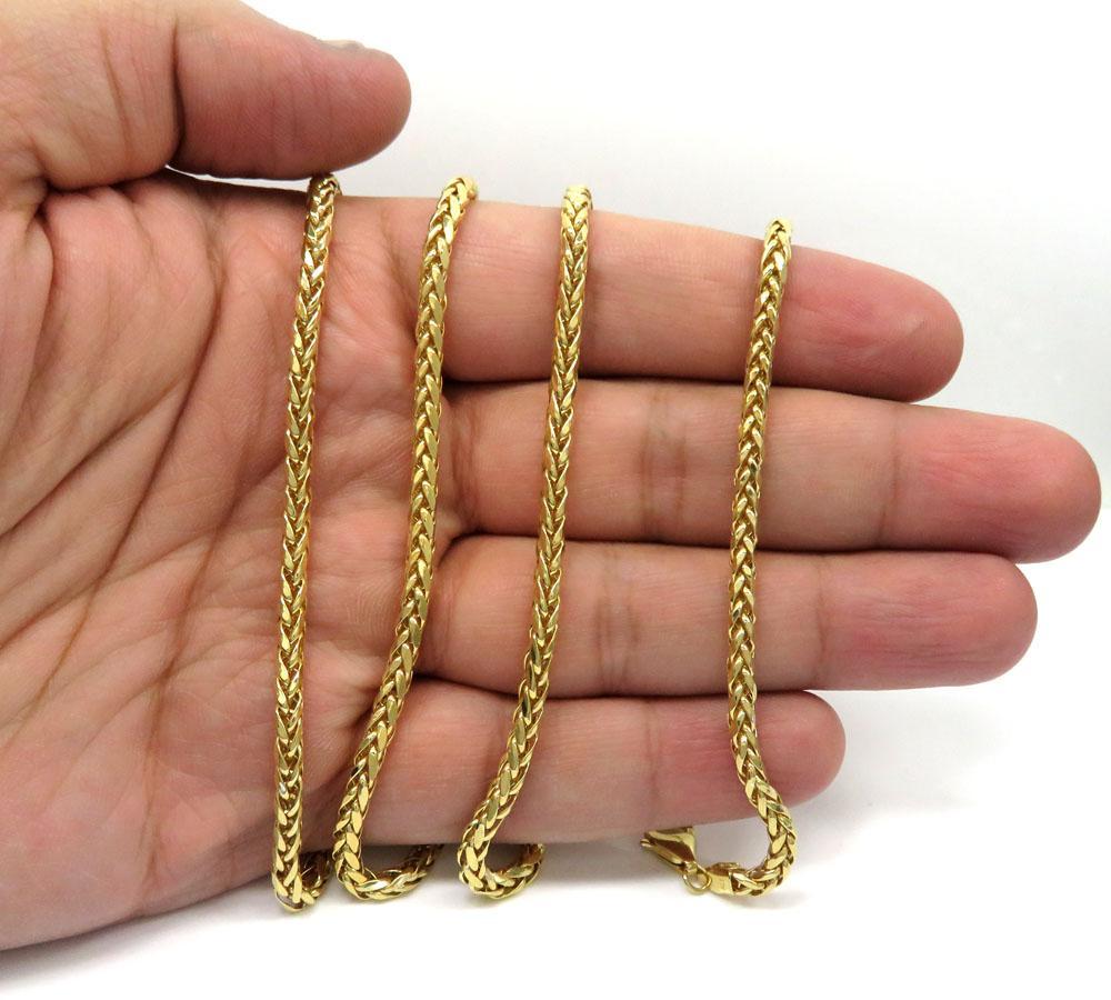 solid gold franco chain on hand