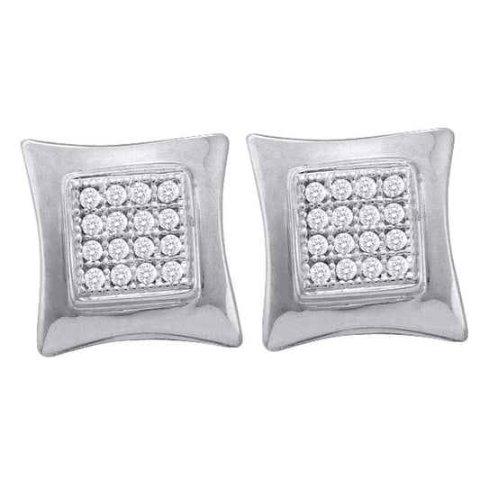 10k White Gold Diamond Earrings