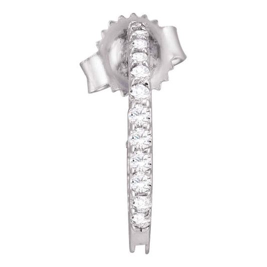 White Gold Screw-back Earring