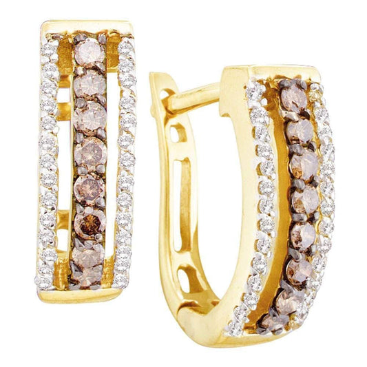 Yellow Gold Diamond Hoop Earrings