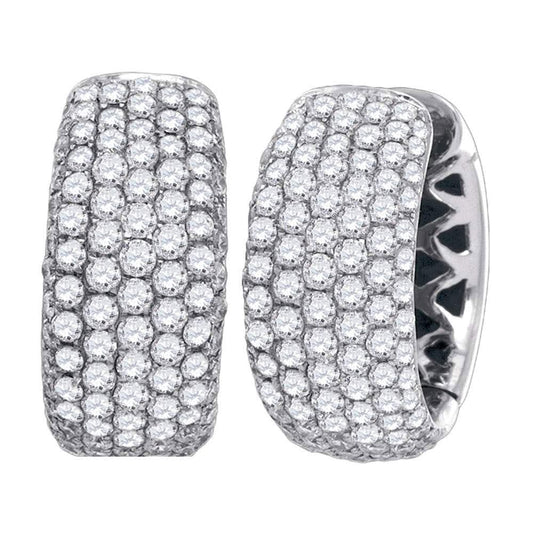 white gold hoop diamond earrings