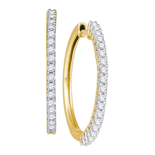 real diamond hoop earrings