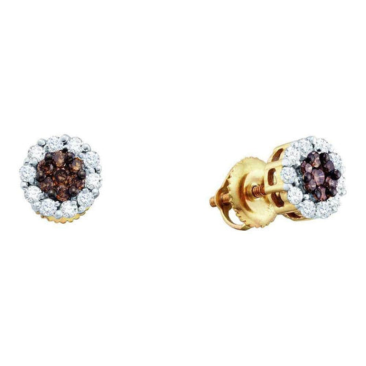 brown diamond earrings