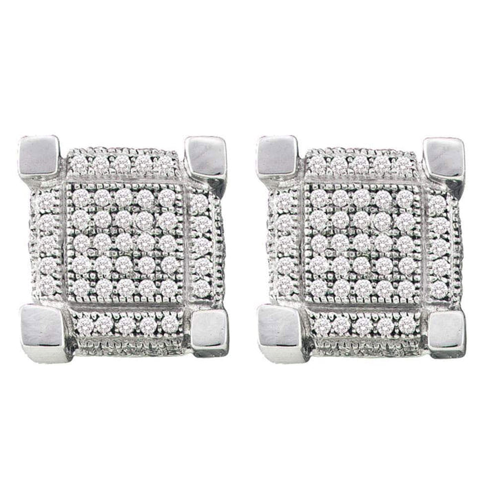 Diamond Square cluster Earrings